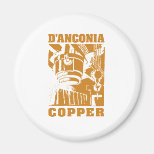 Imán cobre del d'Anconia/logotipo de cobre