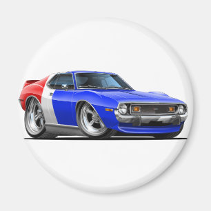 Imán Coche azul blanco rojo 1971-72 de la jabalina