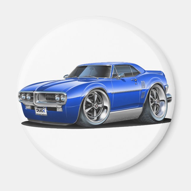 Imán Coche azul Firebird 1967 (Frente)