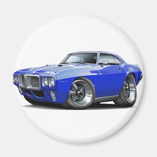 Imán Coche azul Firebird 1969 (Frente)