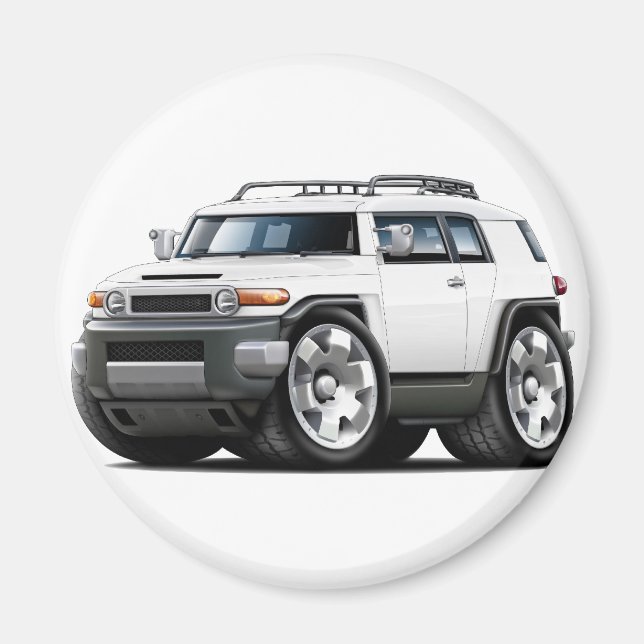 Imán Coche blanco Fj Cruiser (Frente)