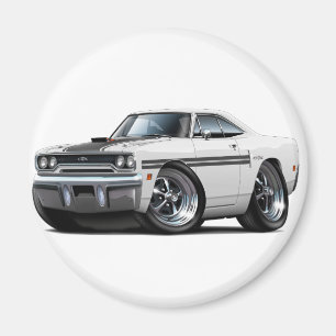 Imán Coche Blanco-Negro 1970 de Plymouth GTX