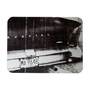 Imán Coche blanco y negro