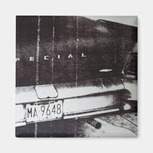 Imán Coche blanco y negro