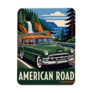 Imán Coche Clásico de la Carretera de Oregon