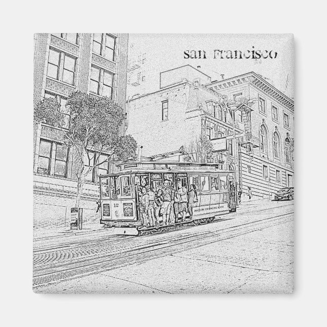 Imán ¡Coche de cable! (Frente)