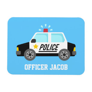 Imán Coche de Policía Clásico con Sirena Personalizado 
