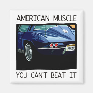 Imán Coche del músculo, obra clásica y azul americano