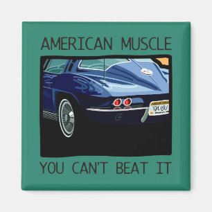 Imán Coche del músculo, obra clásica y azul americano