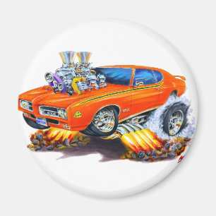 Imán Coche del naranja del juez de 1969 GTO