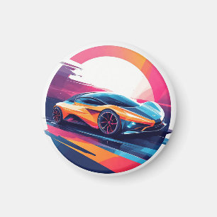 Imán Coche deportivo futurista