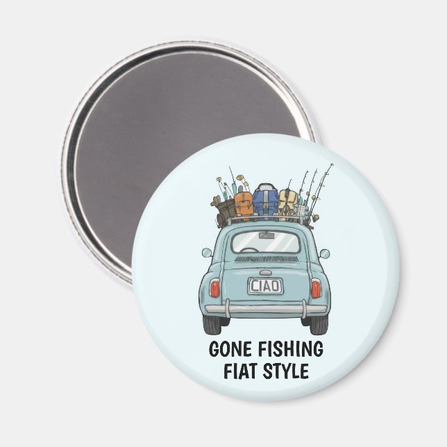 Imán Coche Fiat de pesca  (Anverso/Reverso)