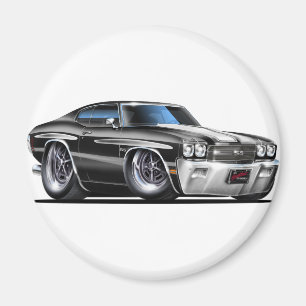 Imán Coche Negro-Blanco 1970 de Chevelle