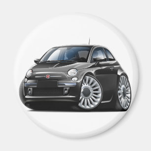 Imán Coche negro de Fiat 500