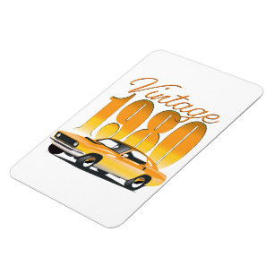 Imán Coche retro Vintage 1980