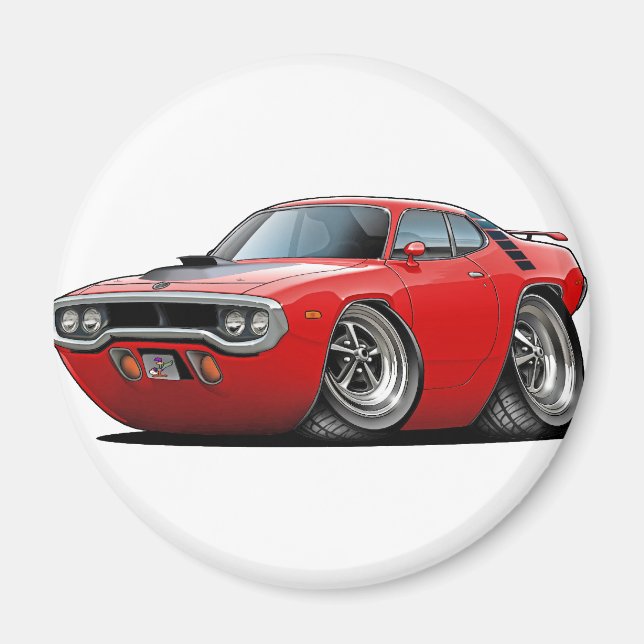Imán Coche Roadrunner Red-Black 1971-72 (Frente)