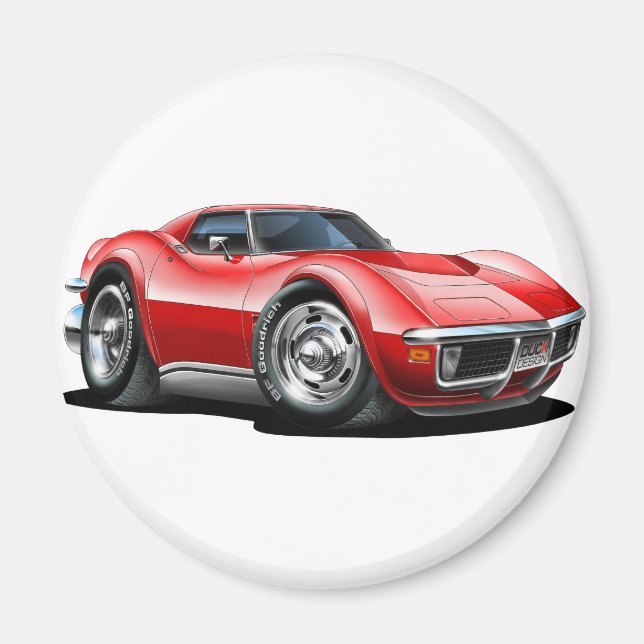 Imán Coche rojo Corvette 1968-72 (Frente)