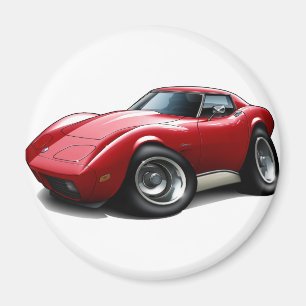 Imán Coche rojo Corvette 1973-76