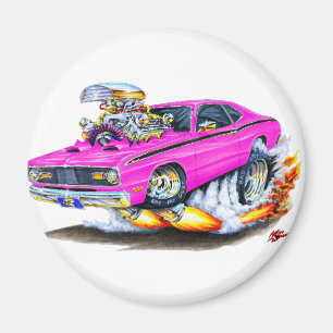 Imán Coche rosa Plymouth Duster 1970-74