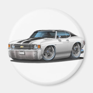 Imán Coche superior Blanco-Negro 1971-72 de Chevelle