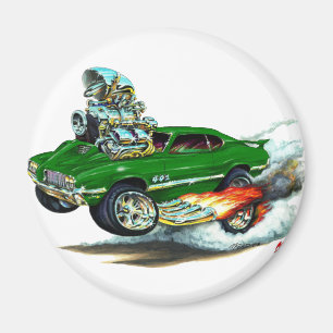 Imán Coche verde 1970-72 del machete 442 de Olds