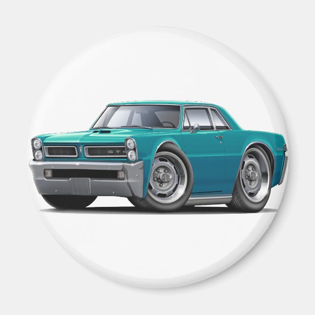 Imán Coche Verde azulado GTO de 1965 (Frente)