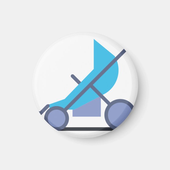 Imán cochecito azul (Frente)