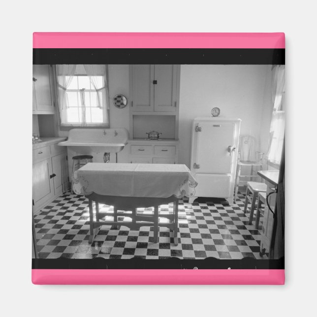 Imán Cocina agrícola de época de depresión (Frente)