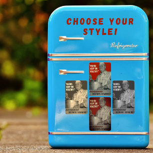 Imán Cocina alimenticia saludable de estilo retro vinta