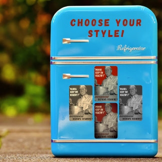 Imán Cocina alimenticia saludable de estilo retro vinta