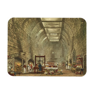 Imán Cocina antigua, castillo de Windsor, grabado por