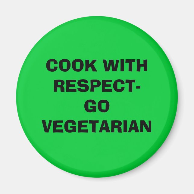 IMÁN COCINA CON VEGETARIANO RESPETADO (Frente)