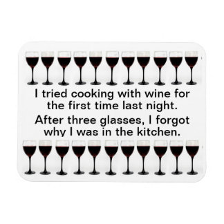 Imán Cocina con vino - Divertidos en Apron