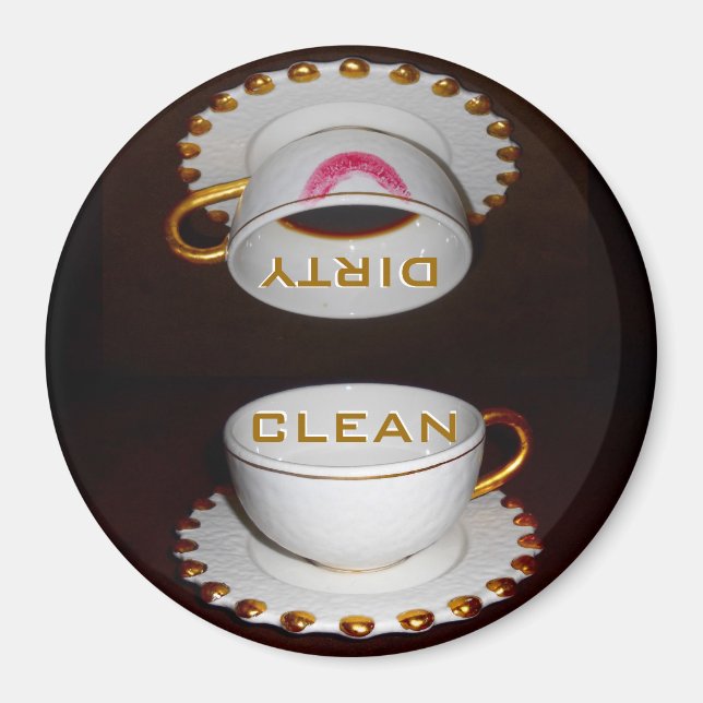 Imán Cocina de lavavajillas limpia y sucia (Frente)