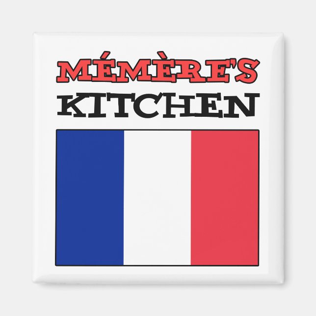 Imán Cocina de Memere con bandera de Francia (Frente)