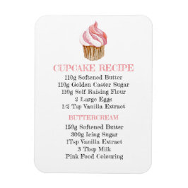 IMÁN COCINA DE RECETA DE CUPCAKE FRIDGE FLEXIBLE MAGNET