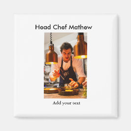 Imán Cocina del chef añada nombre de texto hombres pana