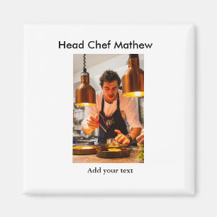 Imán Cocina del chef añada nombre de texto hombres pana