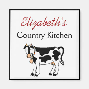 Imán Cocina del país de la vaca personalizada