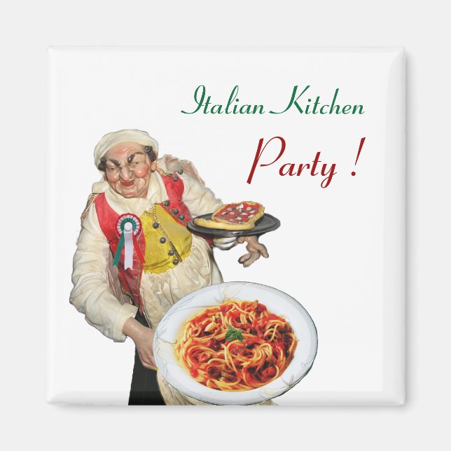 Imán COCINA ITALIANA, crema (Frente)