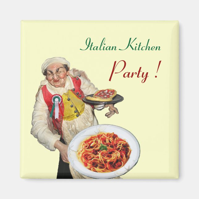 Imán COCINA ITALIANA, crema (Frente)