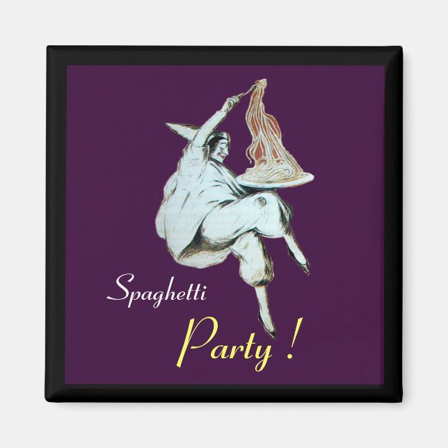 IMÁN COCINA ITALIANA FIESTA DE ESPAGUETTI, RESTAURANTE  (Frente)