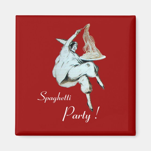 IMÁN COCINA ITALIANA FIESTA DE ESPAGUETTI, RESTAURANTE  (Frente)