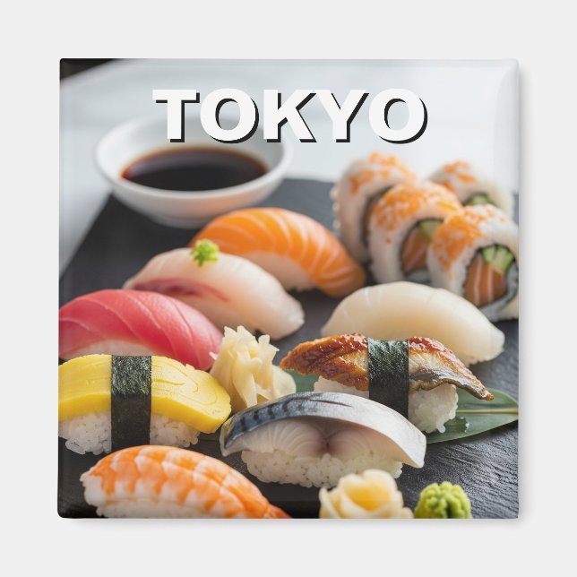 Imán Cocina japonesa de sushi de Tokio (Frente)