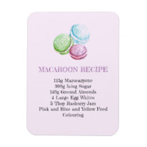 COCINA MACAROON RECIPE FRIGORÍFICA FLEXIBLE MAGNET