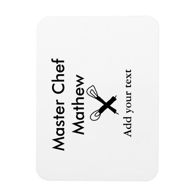Imán Cocina maestra cocinera panadería cocinero agregar (Vertical)