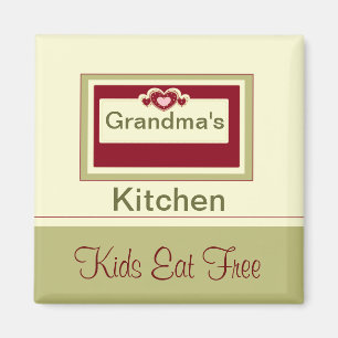 IMÁN COCINA/NIÑOS DE GRANDMA COMEN MAGNET GRATUITO
