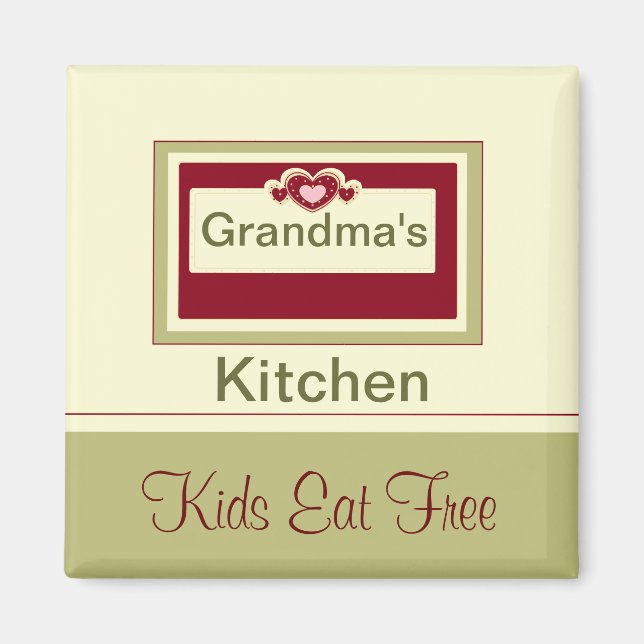 IMÁN COCINA/NIÑOS DE GRANDMA COMEN MAGNET GRATUITO (Frente)