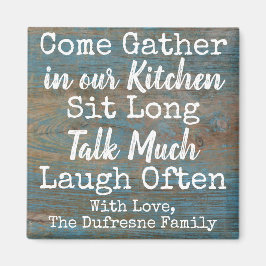 Imán Cocina personalizada "Come Gather"