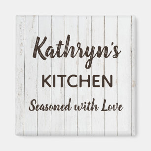 Imán Cocina personalizada "Seasoned with Love"